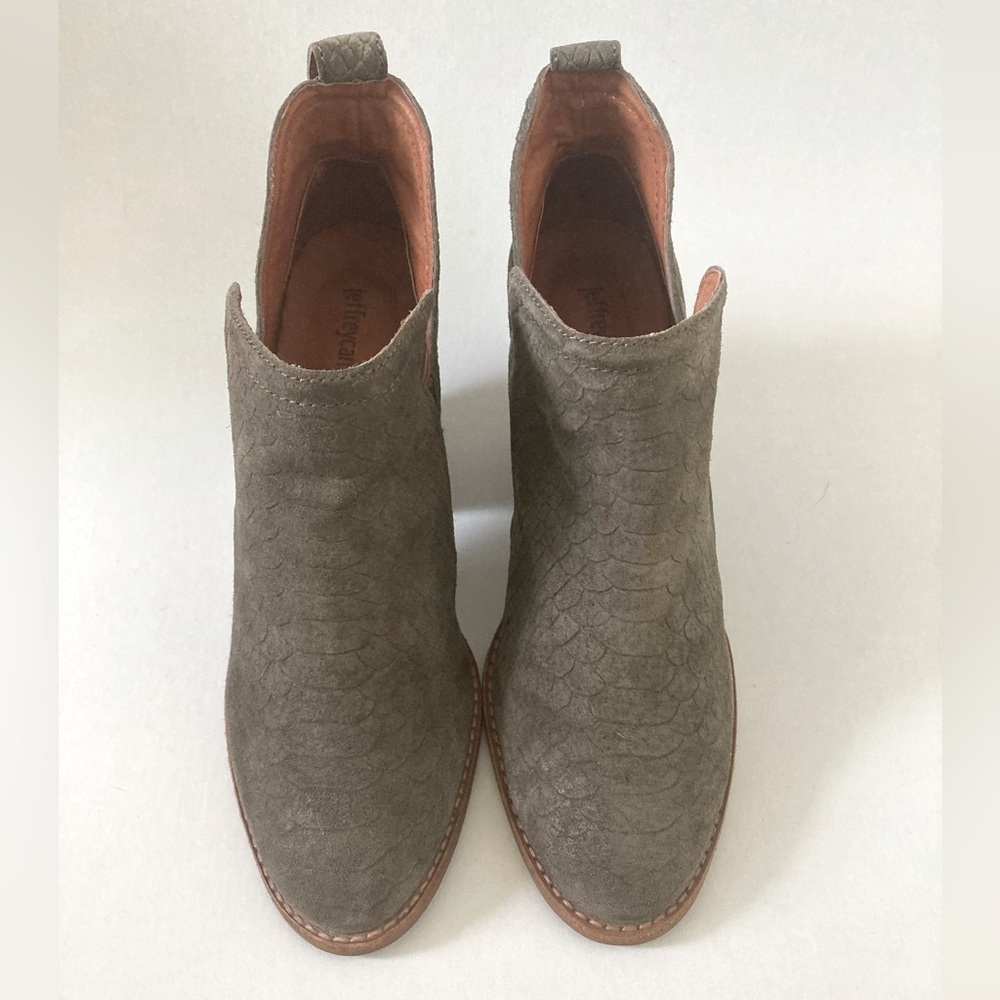 Jeffrey Campbell Snake Embossed Grey Bootie
